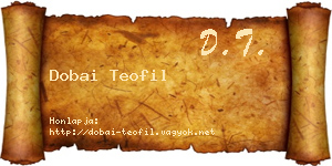 Dobai Teofil névjegykártya